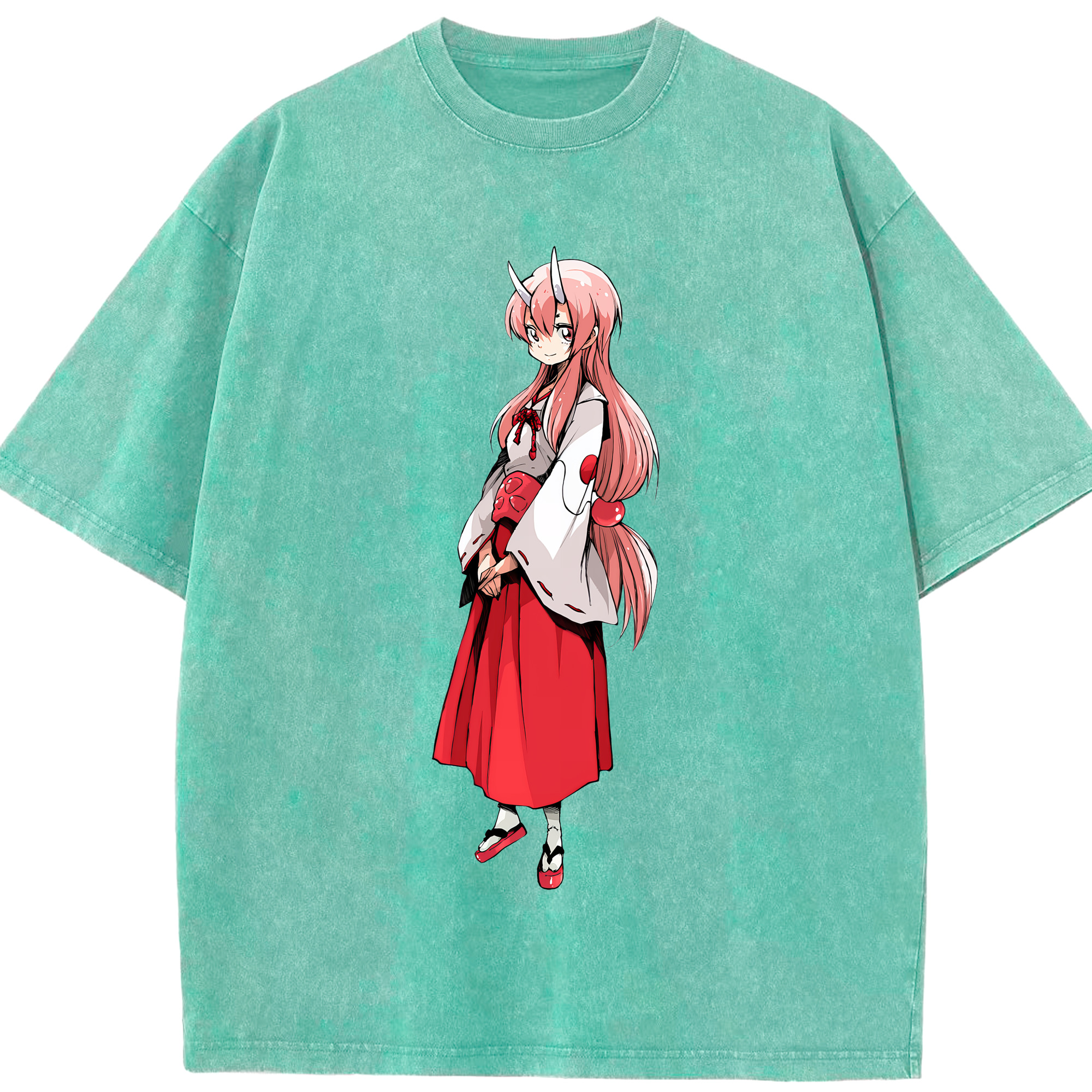 （画像用） 転スラ Regarding Reincarnated to Slime 綿100% ヴィンテージ風 半袖Tシャツ（フロントプリント）